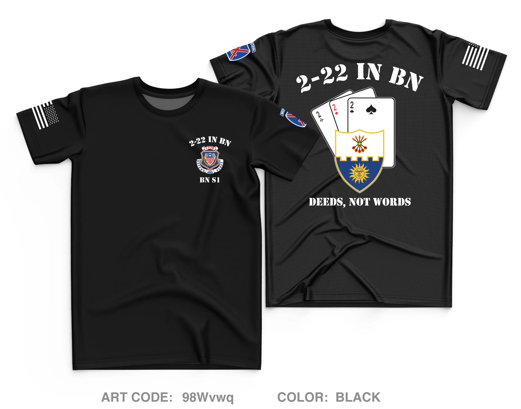 2-22 IN BN Core Men's SS Performance Tee - 98Wvwq