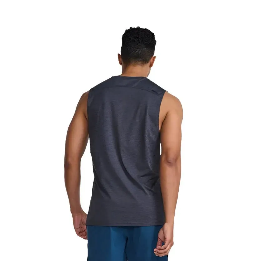2XU Motion Tank India Men's Running T-Shirt (Ink/Black)