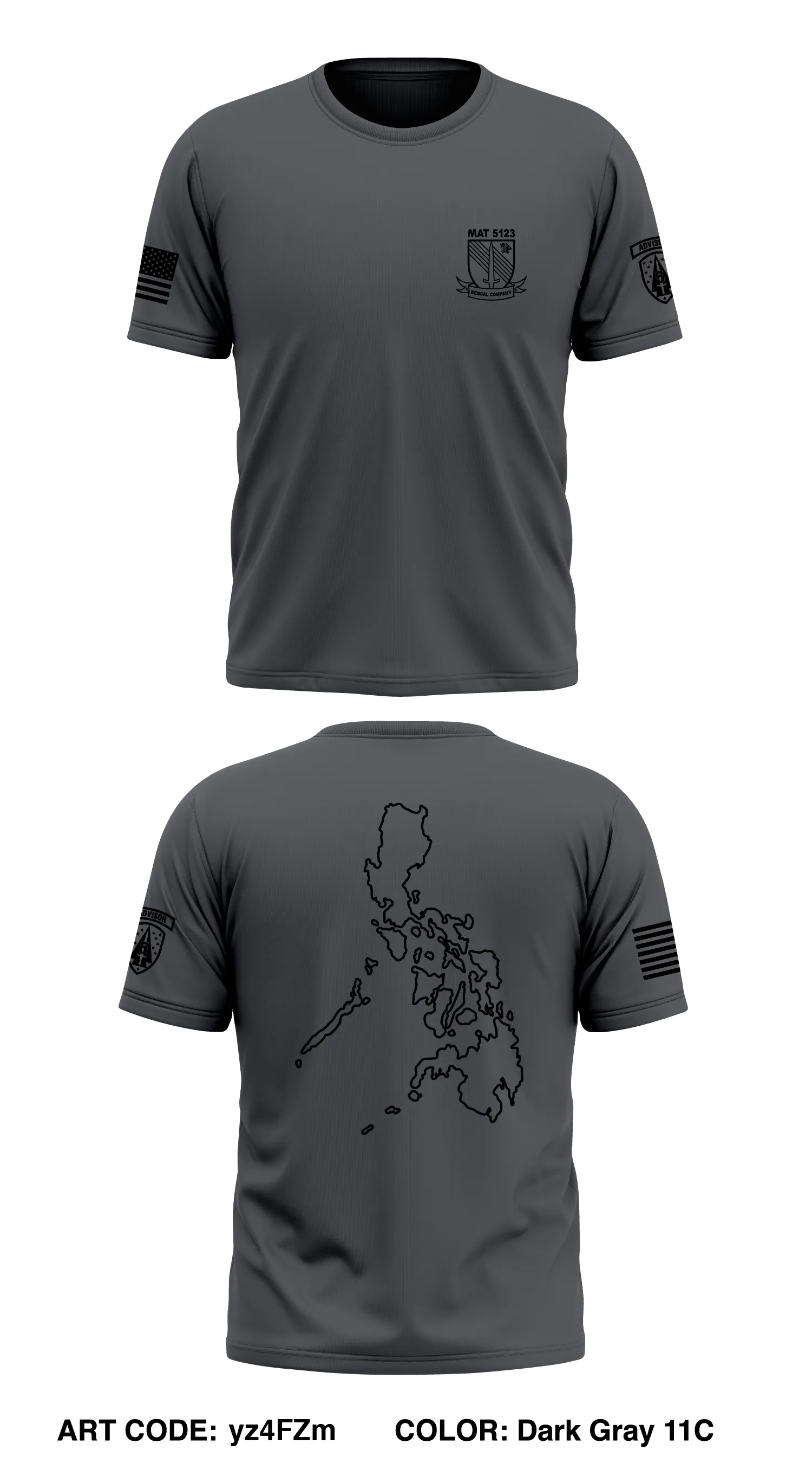 5123, 1 BN, 5th SFAB Store 1 Core Men's SS Performance Tee - yz4FZm