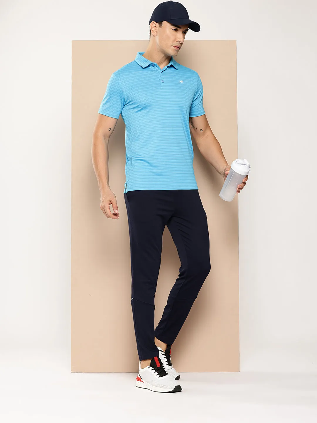 Alcis Men Printed Polo Collar Golf T-Shirt
