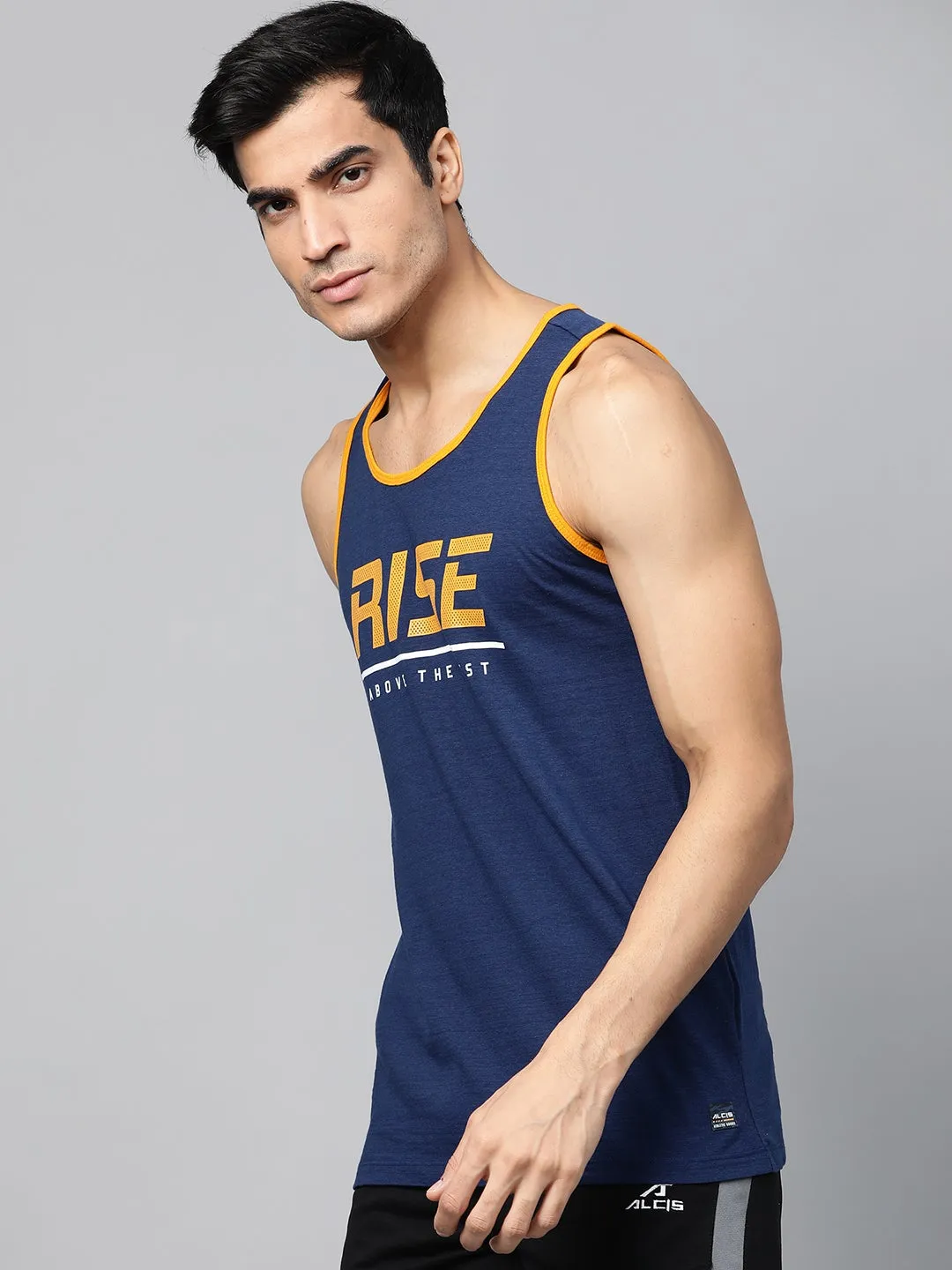 Alcis Men Solid Blue Singlet