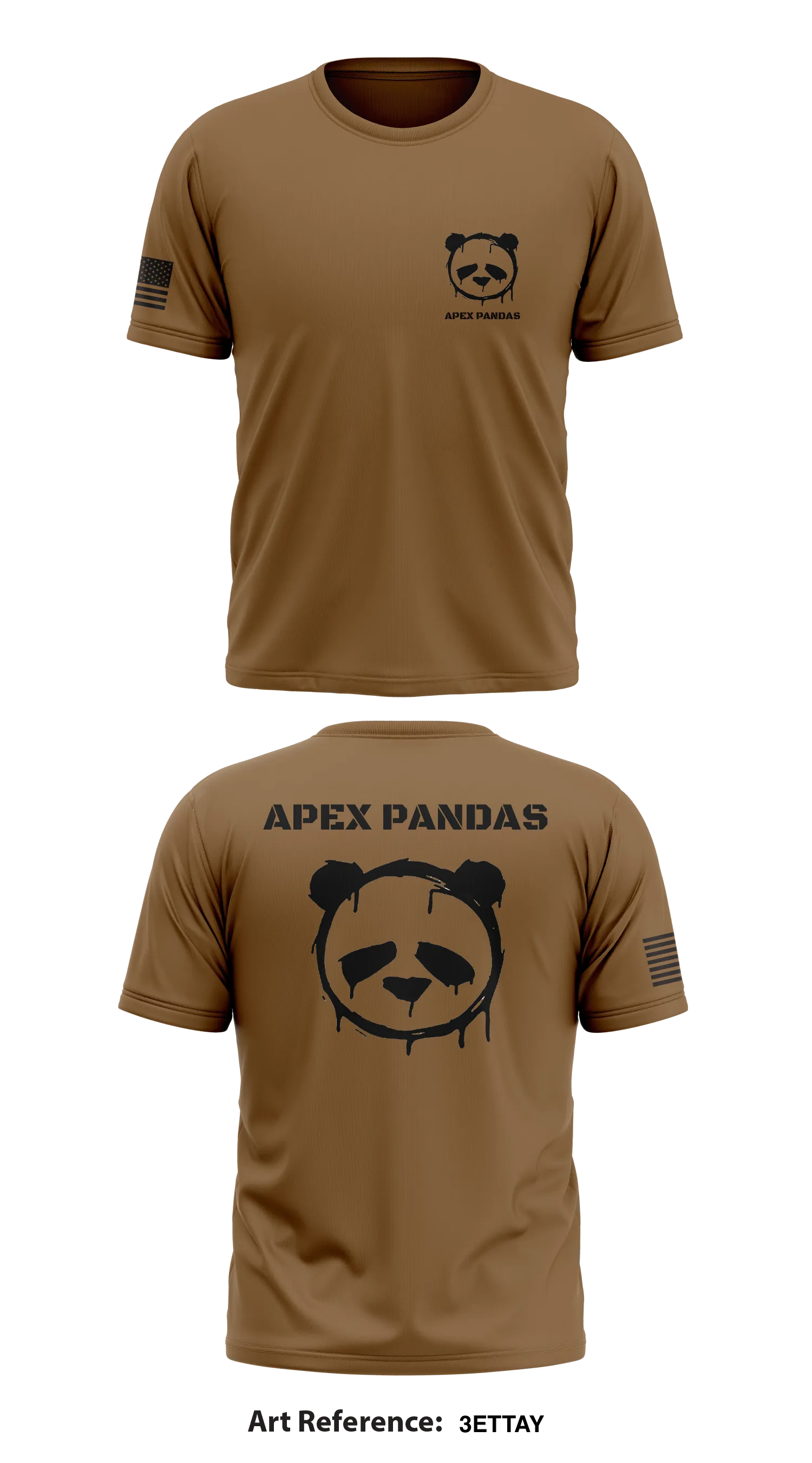 APEX PANDAS  Store 1 Core Men's SS Performance Tee - 3ETTAy
