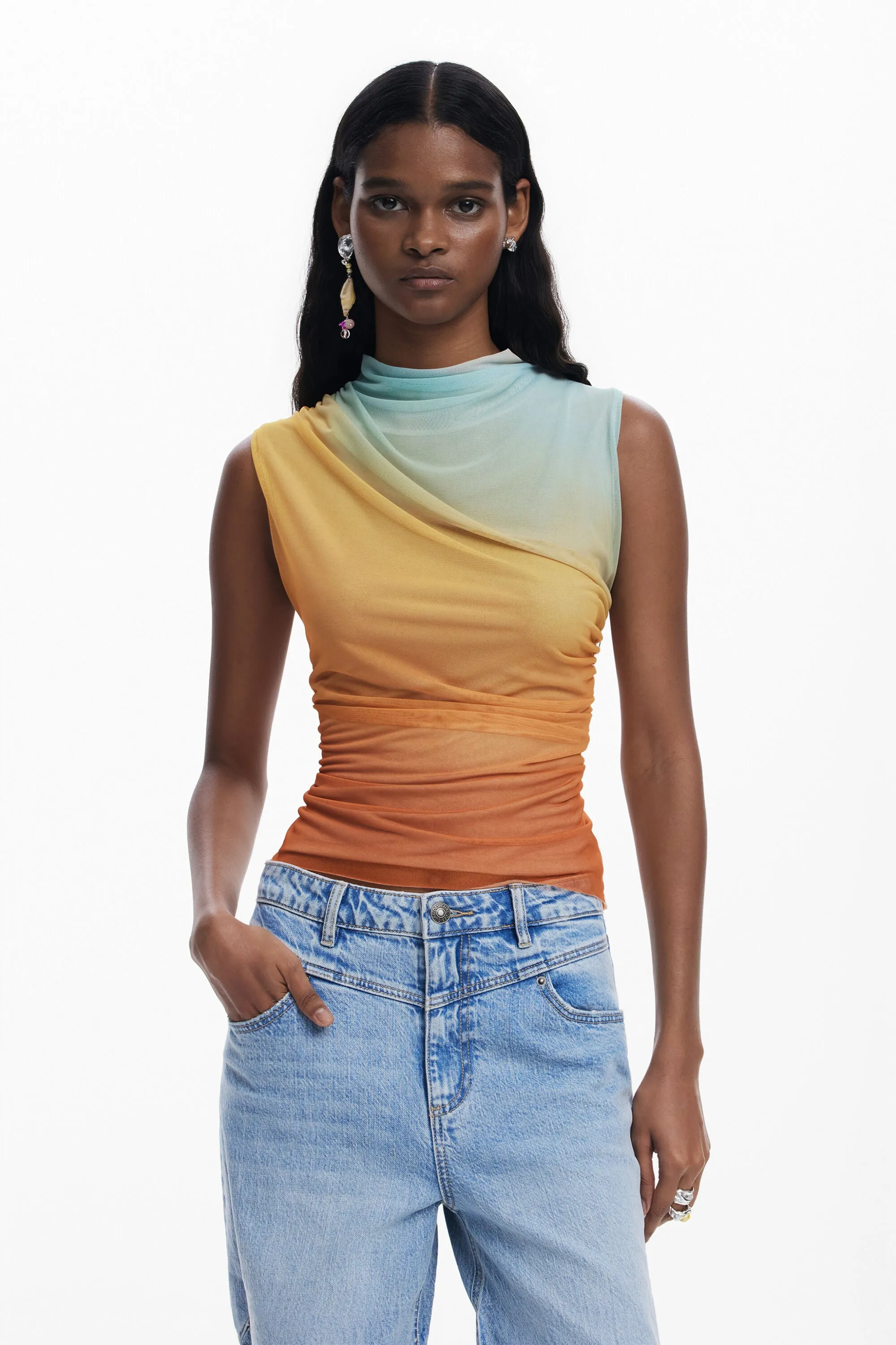 Apricot Sunset Top