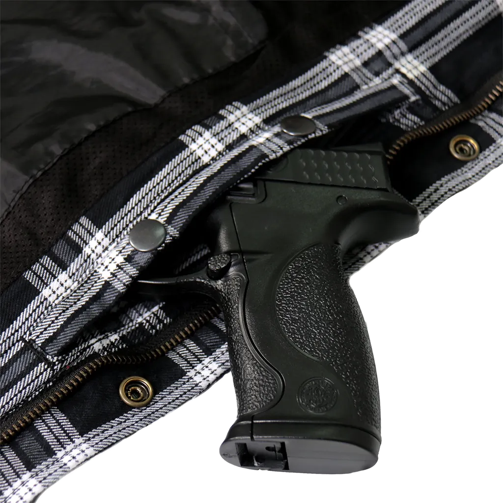 Armored Flannel Jacket in Black & White