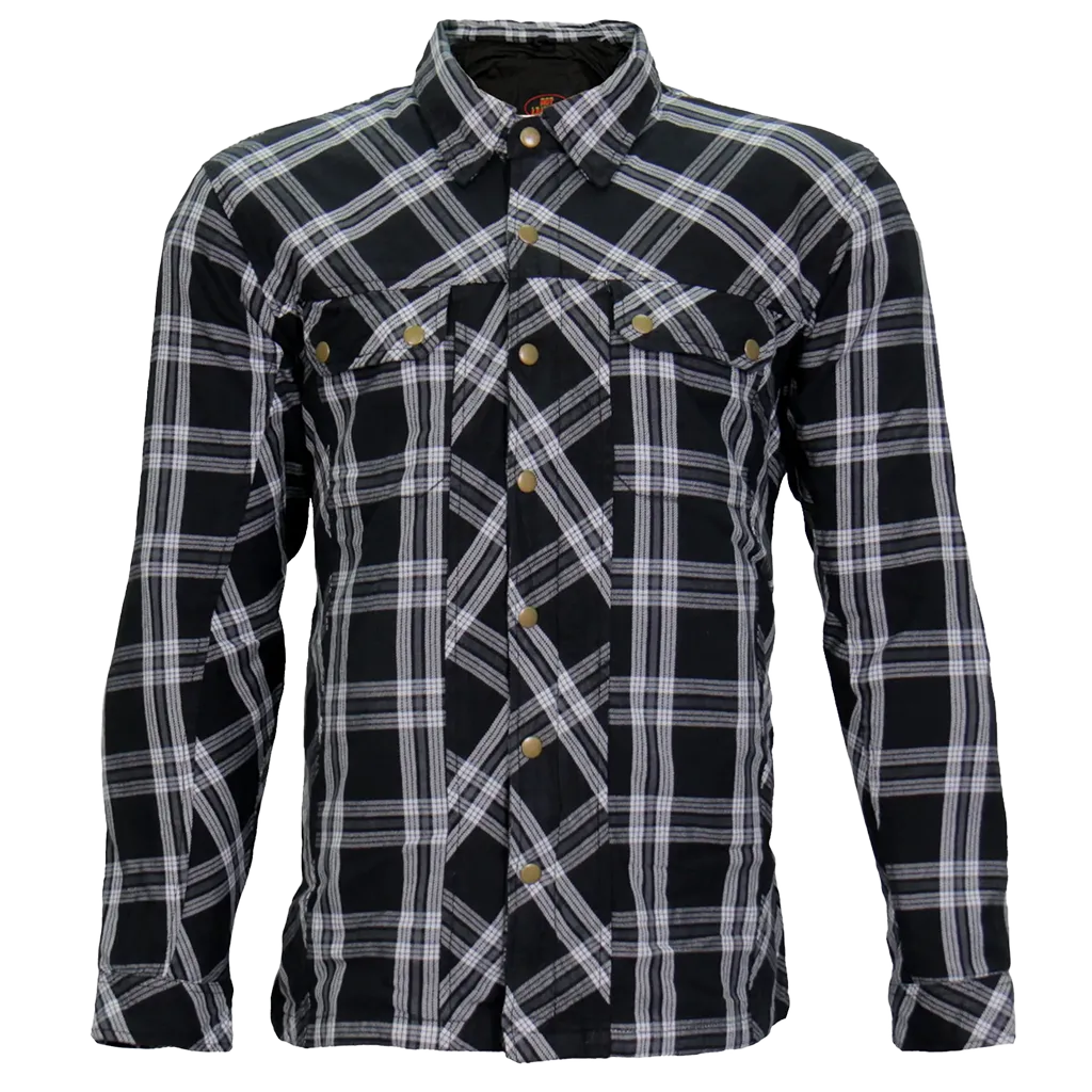 Armored Flannel Jacket in Black & White