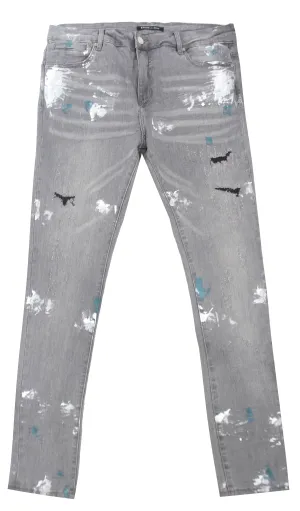 Asher Standard Denim - Grey Paint