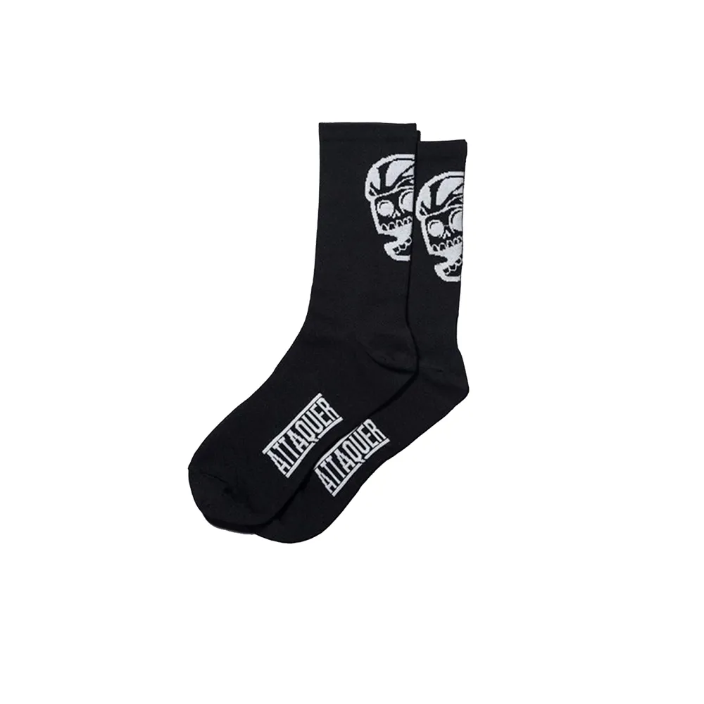 Attaquer Skull Logo Socks - Black