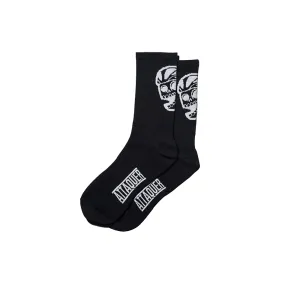 Attaquer Skull Logo Socks - Black