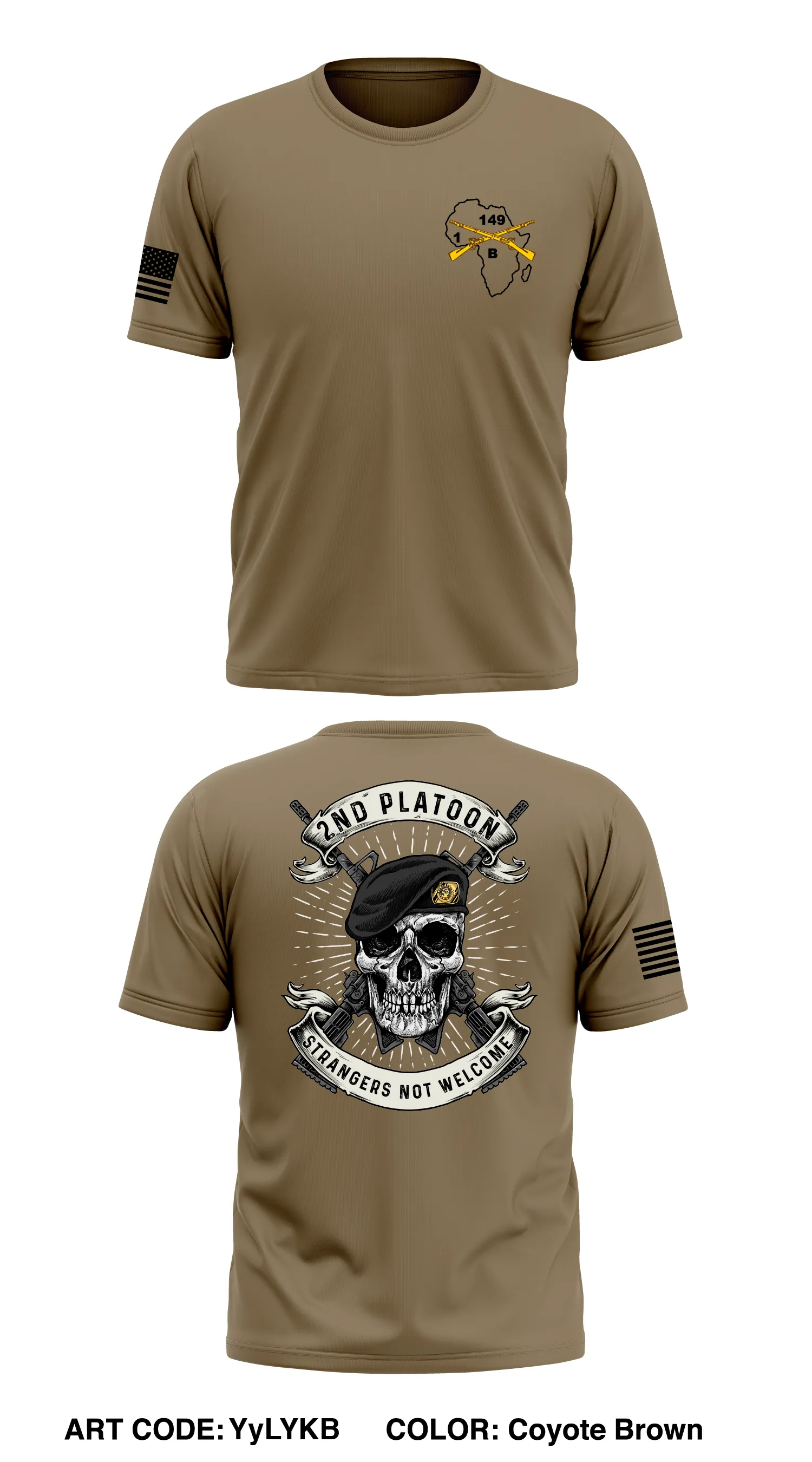 B Co, 1-149IN BN, 75 Troop Command, 29th ID Store 1 Core Men's SS Performance Tee - YyLYKB