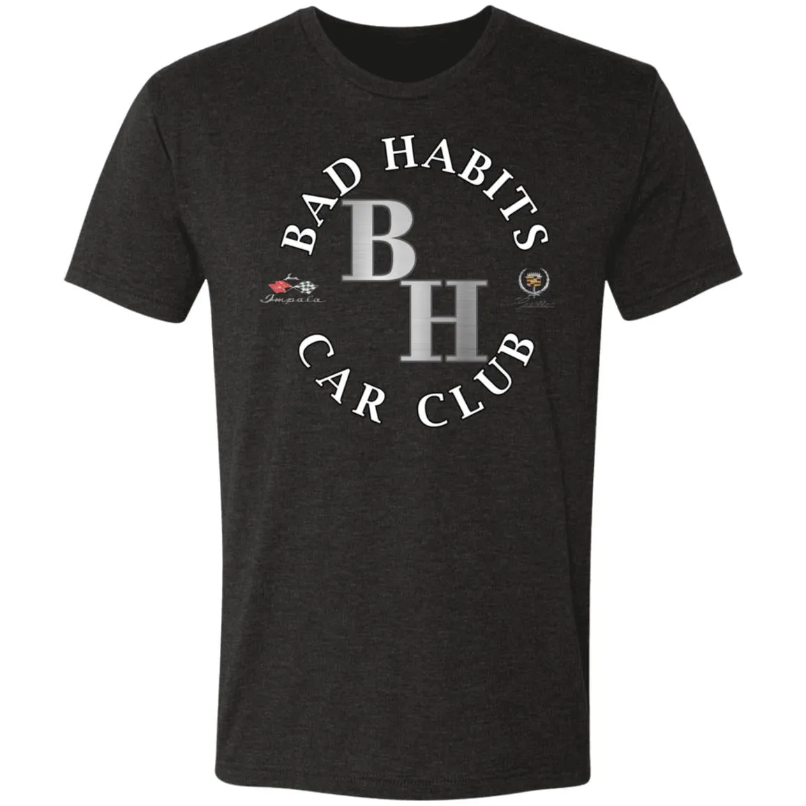 Bad Habits Car Club 2-sided print NL6010 Men's Triblend Premium T-Shirt