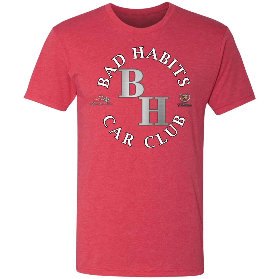 Bad Habits Car Club 2-sided print NL6010 Men's Triblend Premium T-Shirt