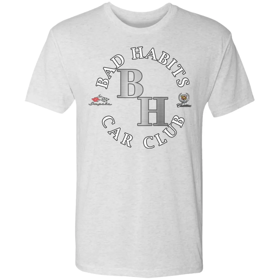 Bad Habits Car Club 2-sided print NL6010 Men's Triblend Premium T-Shirt