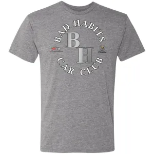 Bad Habits Car Club 2-sided print NL6010 Men's Triblend Premium T-Shirt