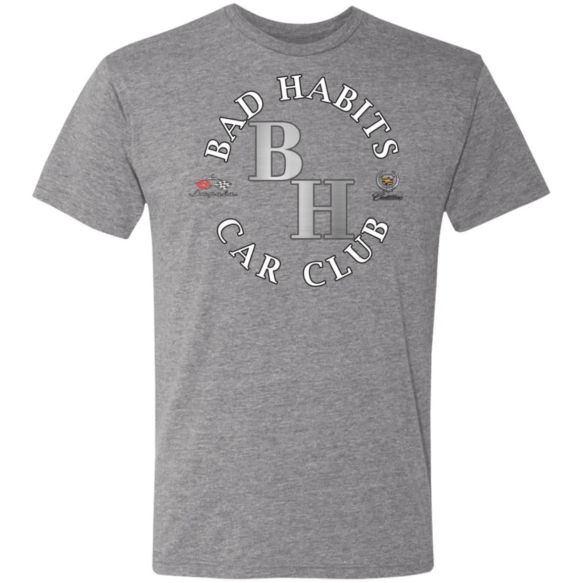 Bad Habits Car Club 2-sided print NL6010 Men's Triblend Premium T-Shirt