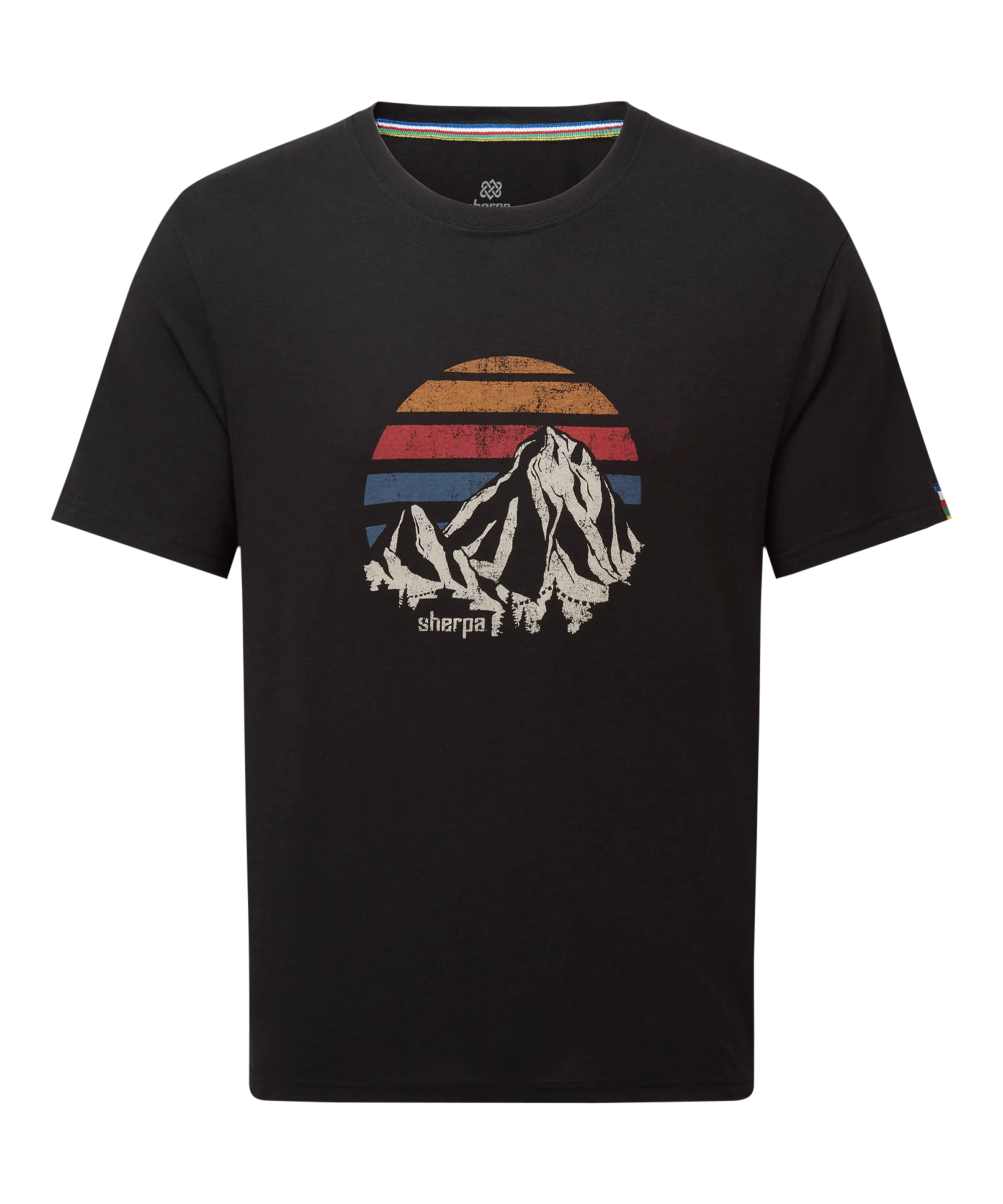 Bali Retro Sunset T-Shirt - Black