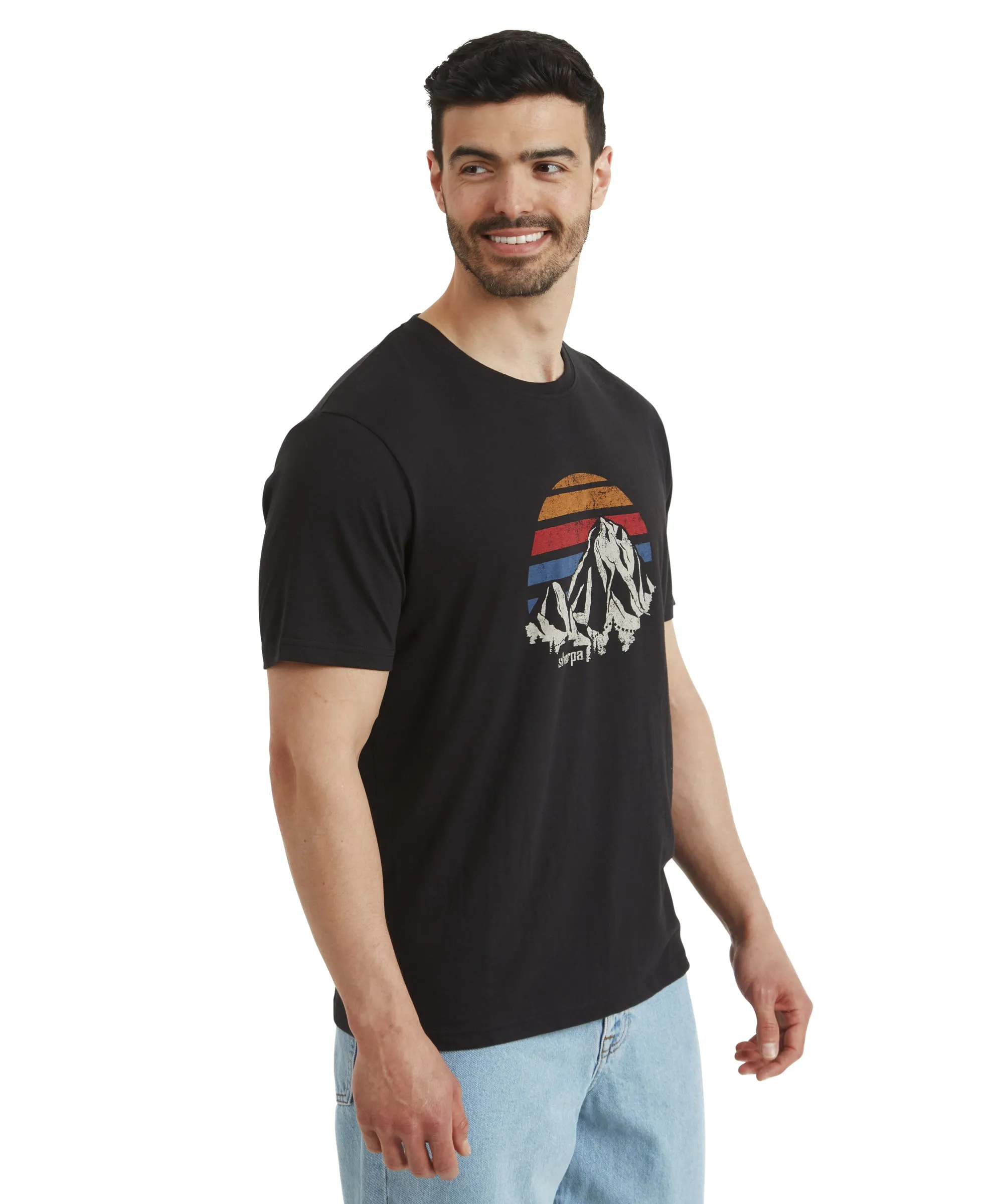 Bali Retro Sunset T-Shirt - Black