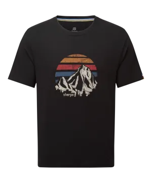 Bali Retro Sunset T-Shirt - Black