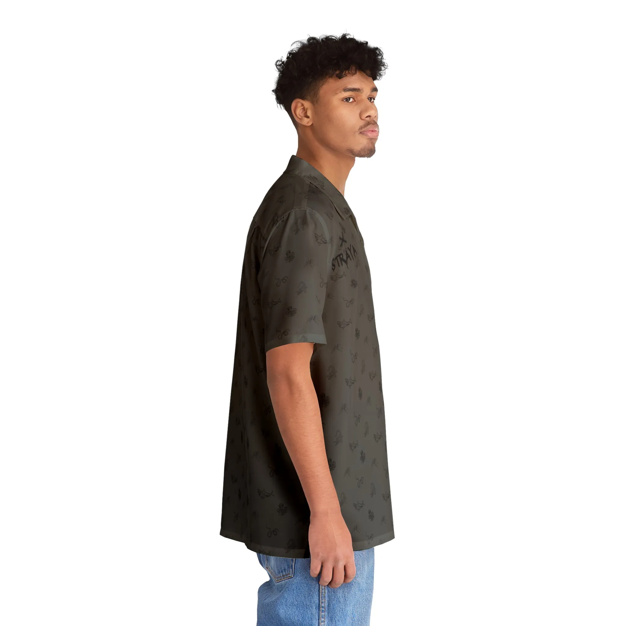 Beef Baits button up short sleeve Australia deadliest animal Men's Hawaiian Straya Shirt (AOP)