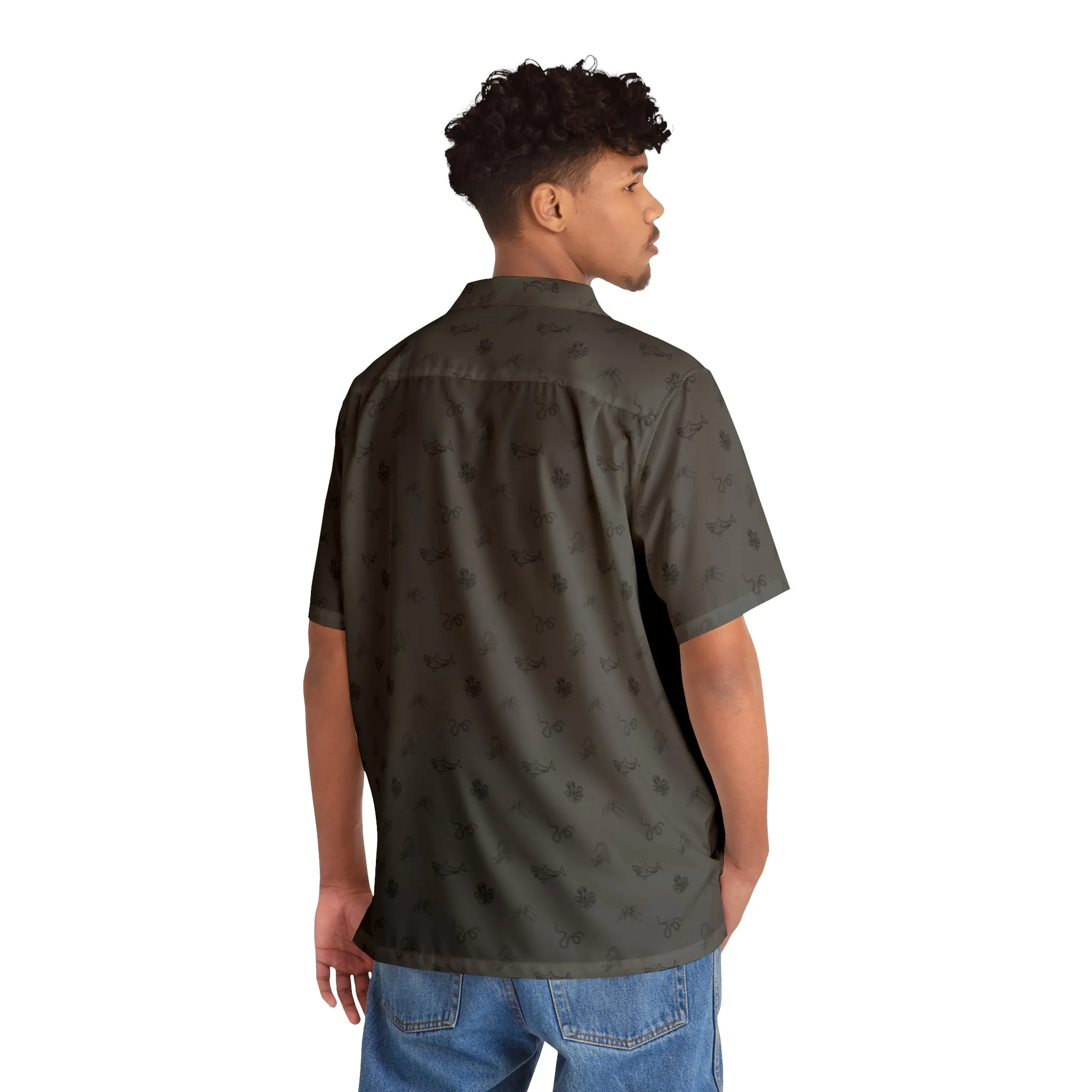 Beef Baits button up short sleeve Australia deadliest animal Men's Hawaiian Straya Shirt (AOP)