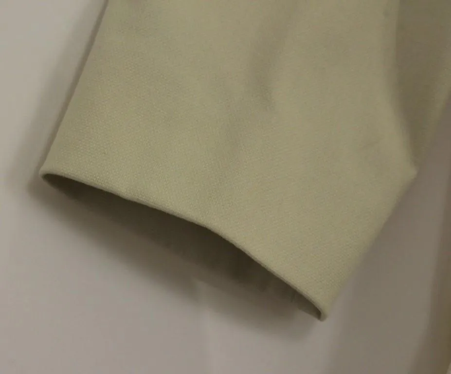 Beige Cotton Pleated Silk Coat