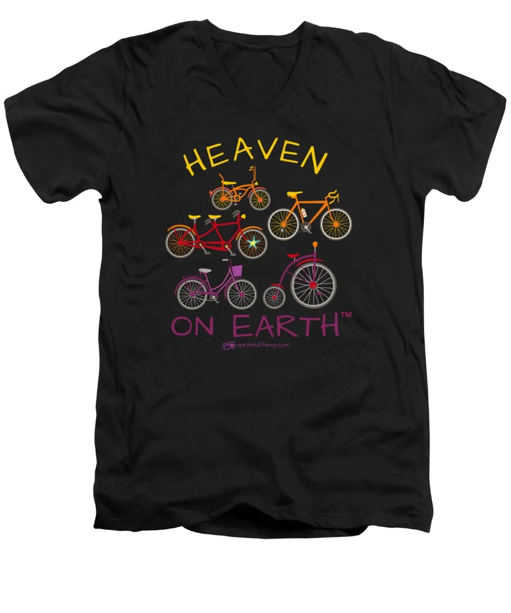 Bicycles Heaven On Earth - Men's V-Neck T-Shirt