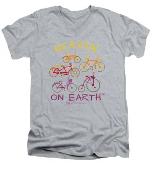 Bicycles Heaven On Earth - Men's V-Neck T-Shirt