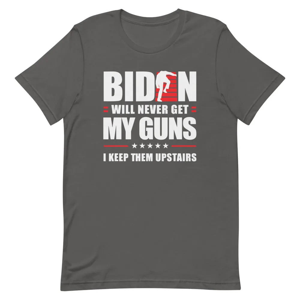 BIDEN STAIRS AND GUNS Short-Sleeve Unisex T-Shirt