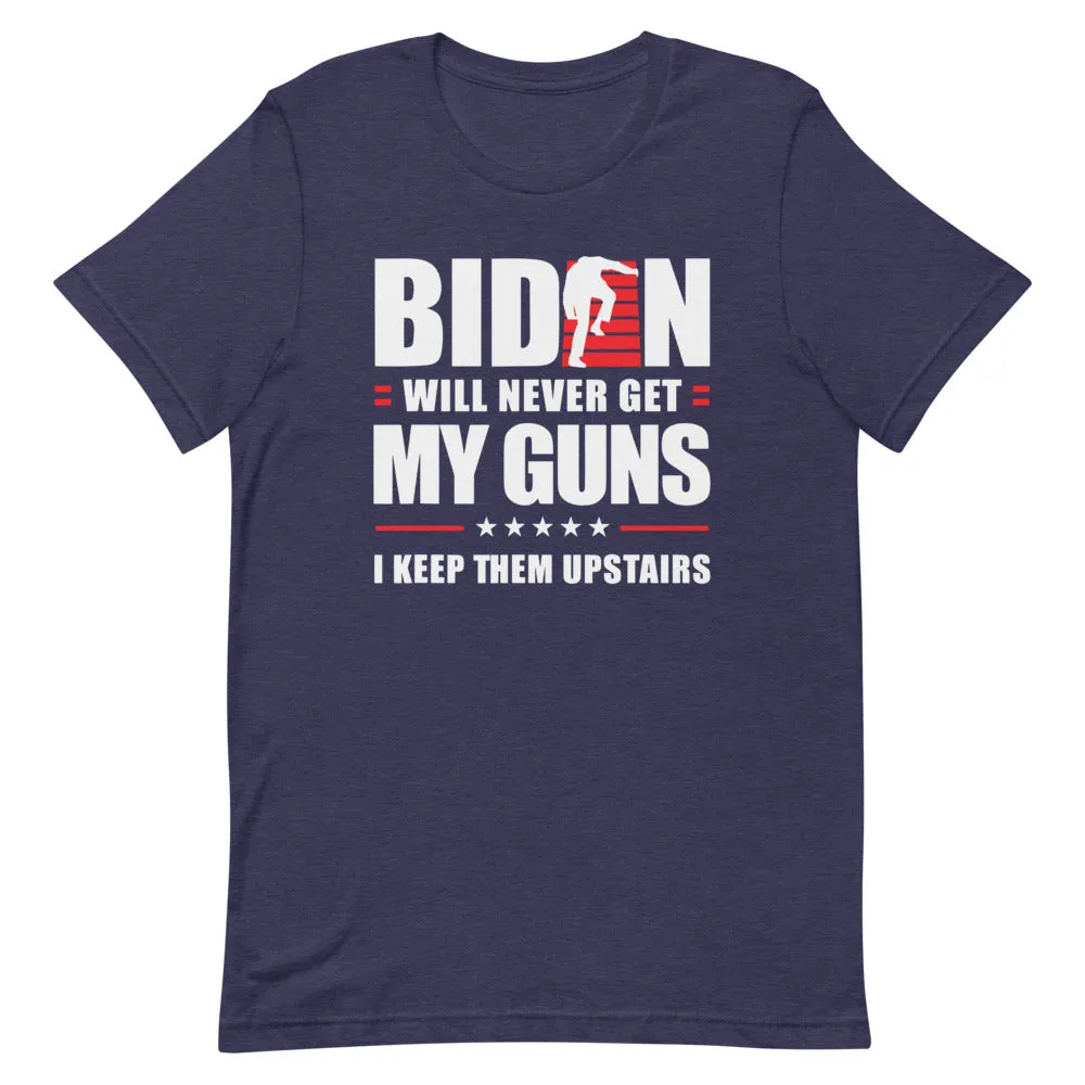 BIDEN STAIRS AND GUNS Short-Sleeve Unisex T-Shirt