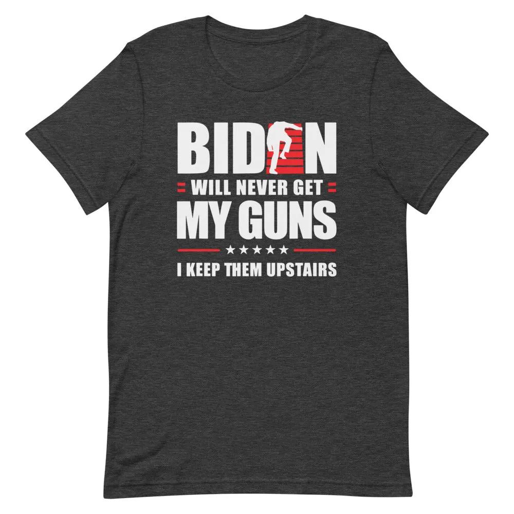BIDEN STAIRS AND GUNS Short-Sleeve Unisex T-Shirt