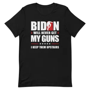 BIDEN STAIRS AND GUNS Short-Sleeve Unisex T-Shirt