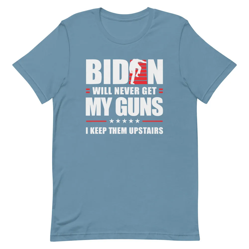 BIDEN STAIRS AND GUNS Short-Sleeve Unisex T-Shirt