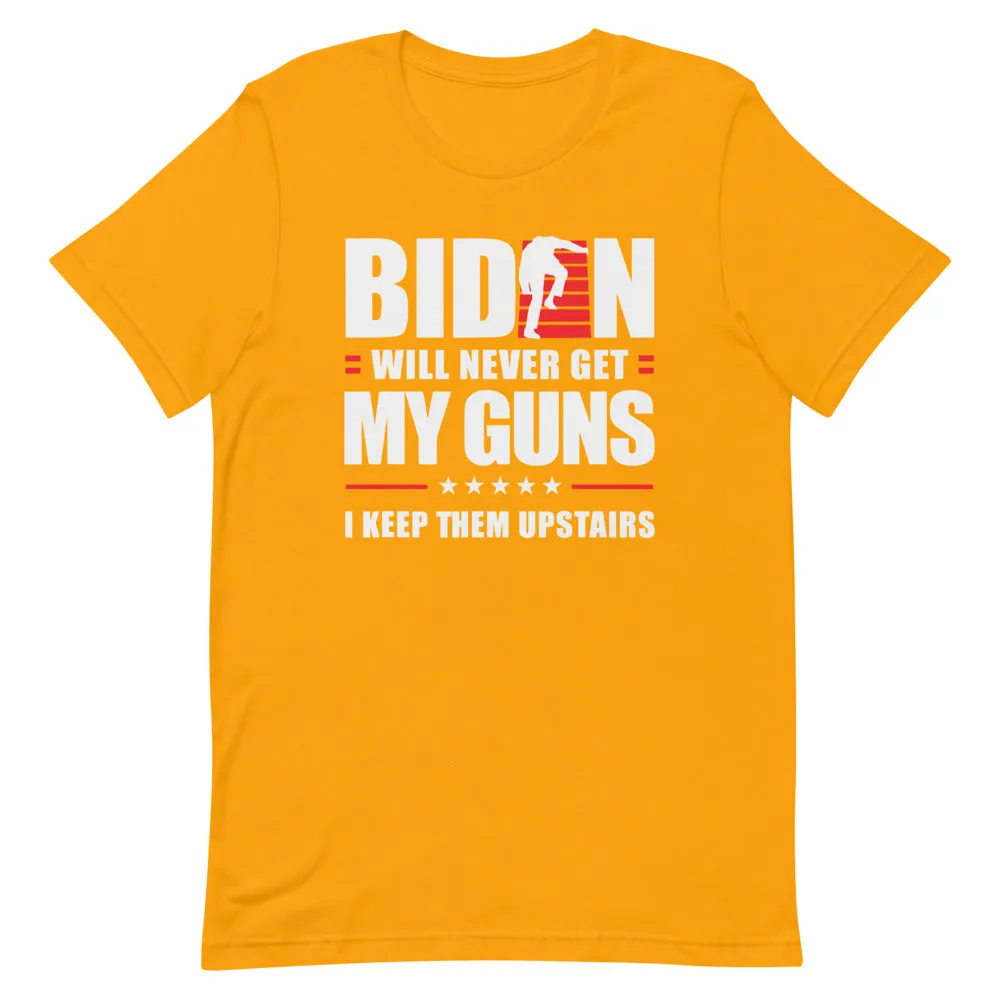 BIDEN STAIRS AND GUNS Short-Sleeve Unisex T-Shirt