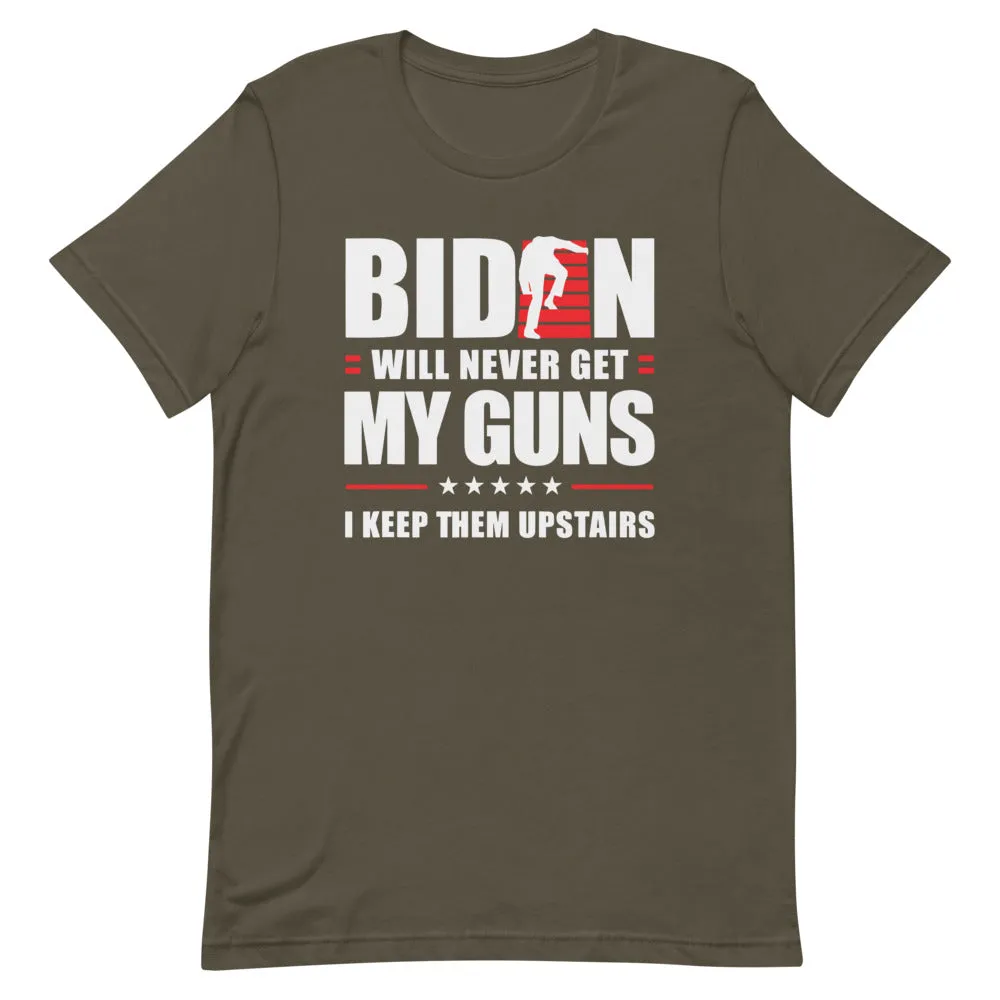 BIDEN STAIRS AND GUNS Short-Sleeve Unisex T-Shirt