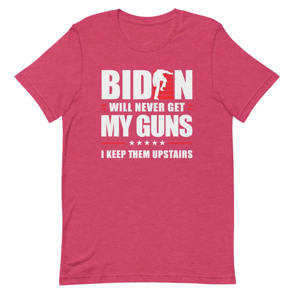 BIDEN STAIRS AND GUNS Short-Sleeve Unisex T-Shirt