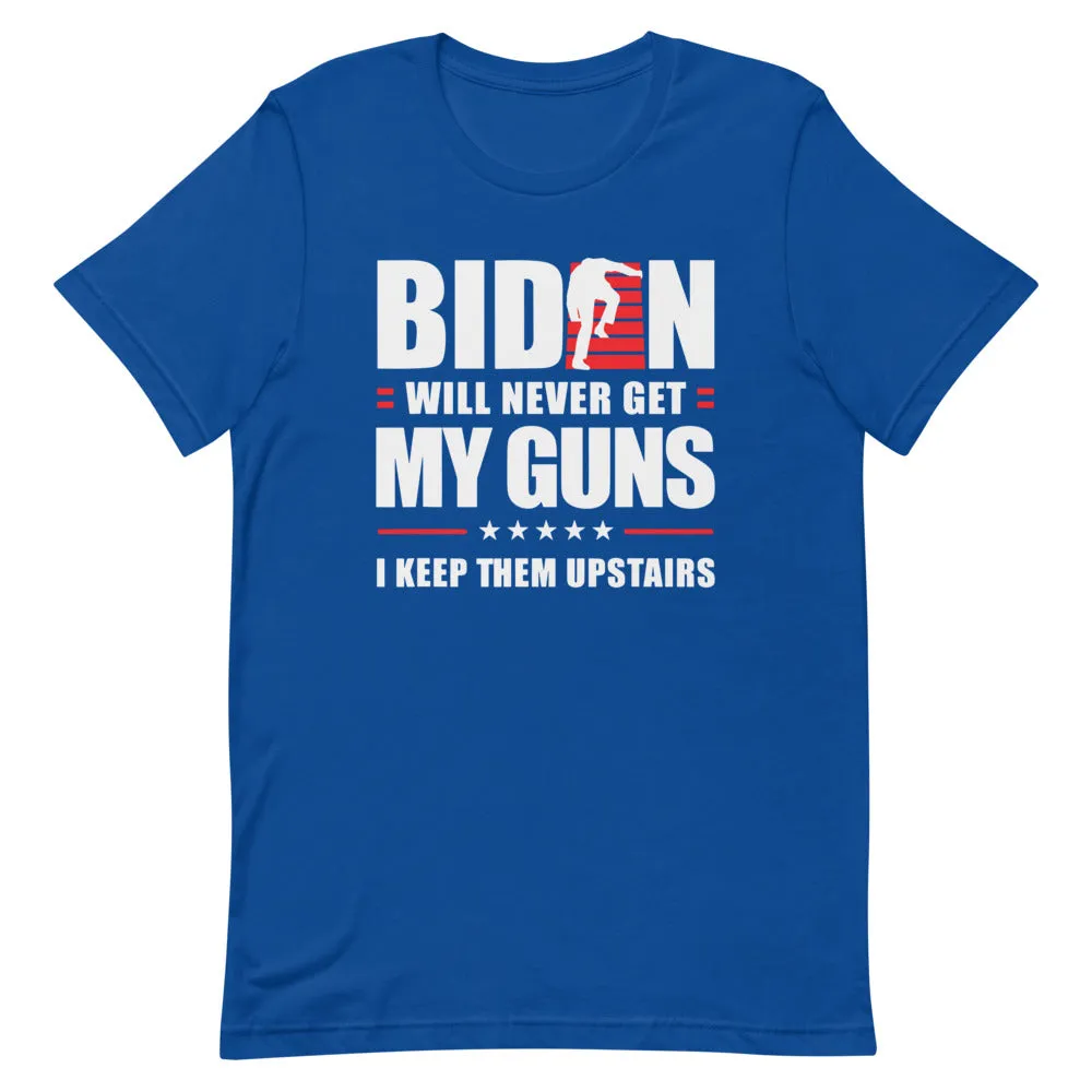 BIDEN STAIRS AND GUNS Short-Sleeve Unisex T-Shirt