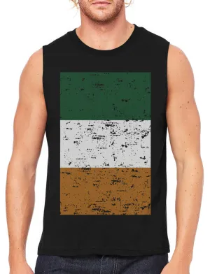 Big Faded Ireland Flag Men's Sleeveless T-Shirt