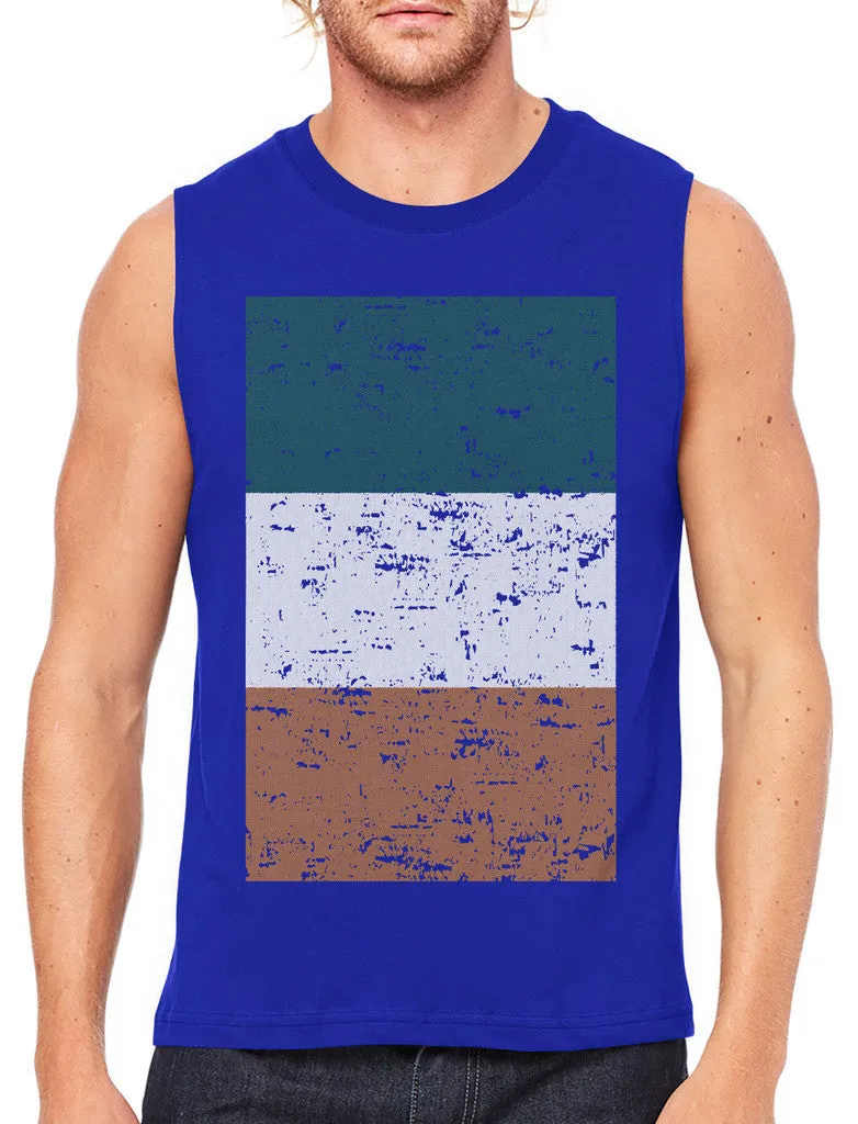 Big Faded Ireland Flag Men's Sleeveless T-Shirt
