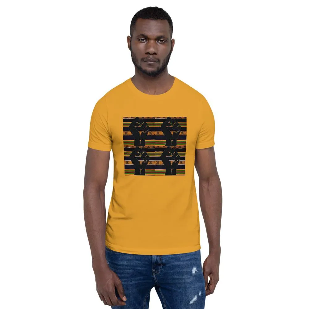 Black Power Kente Color Short-Sleeve Unisex T-Shirt