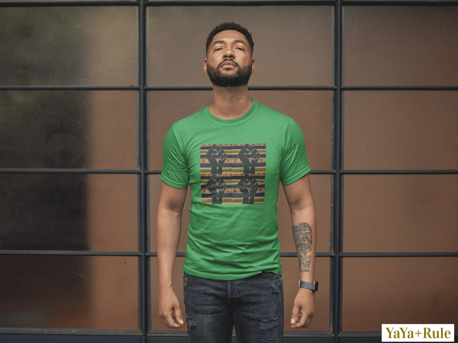 Black Power Kente Color Short-Sleeve Unisex T-Shirt