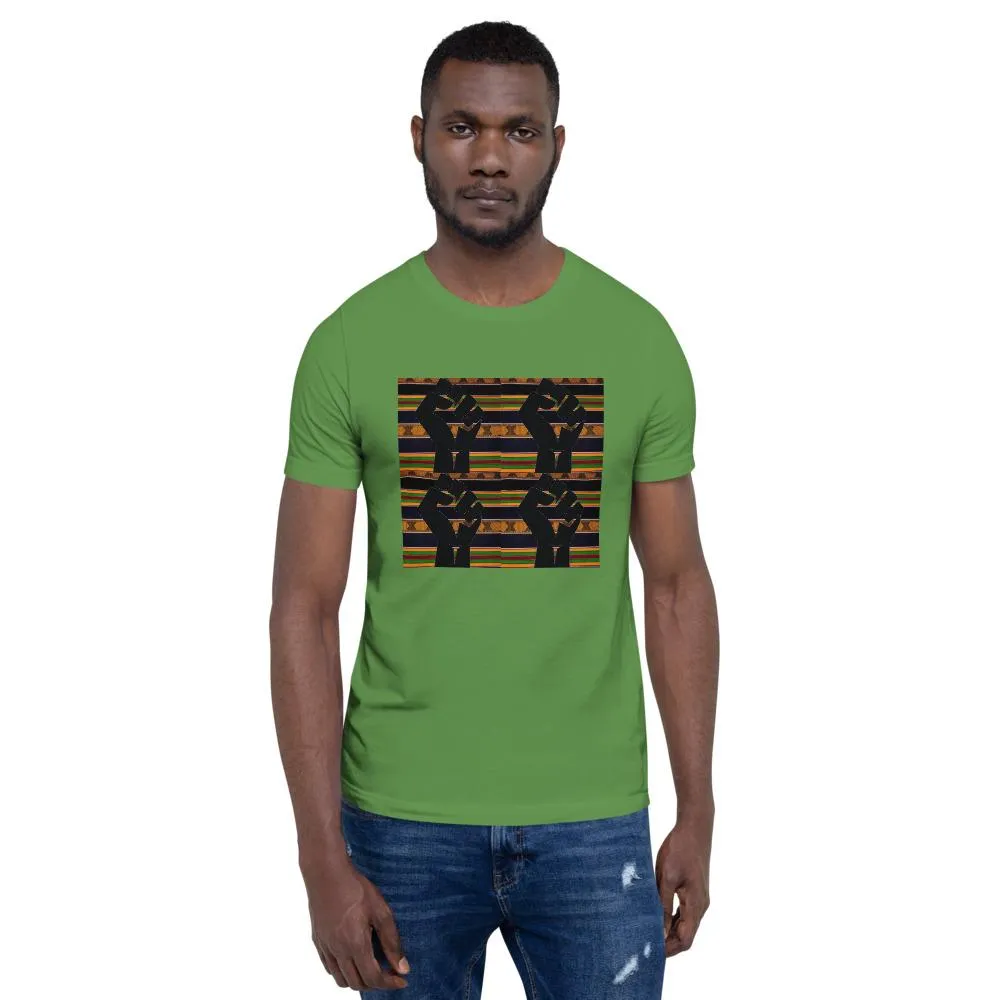 Black Power Kente Color Short-Sleeve Unisex T-Shirt