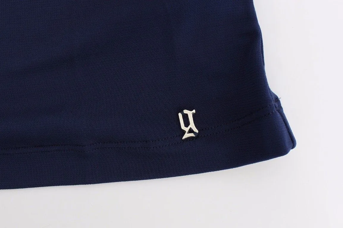 Blue top sleeveless blouse