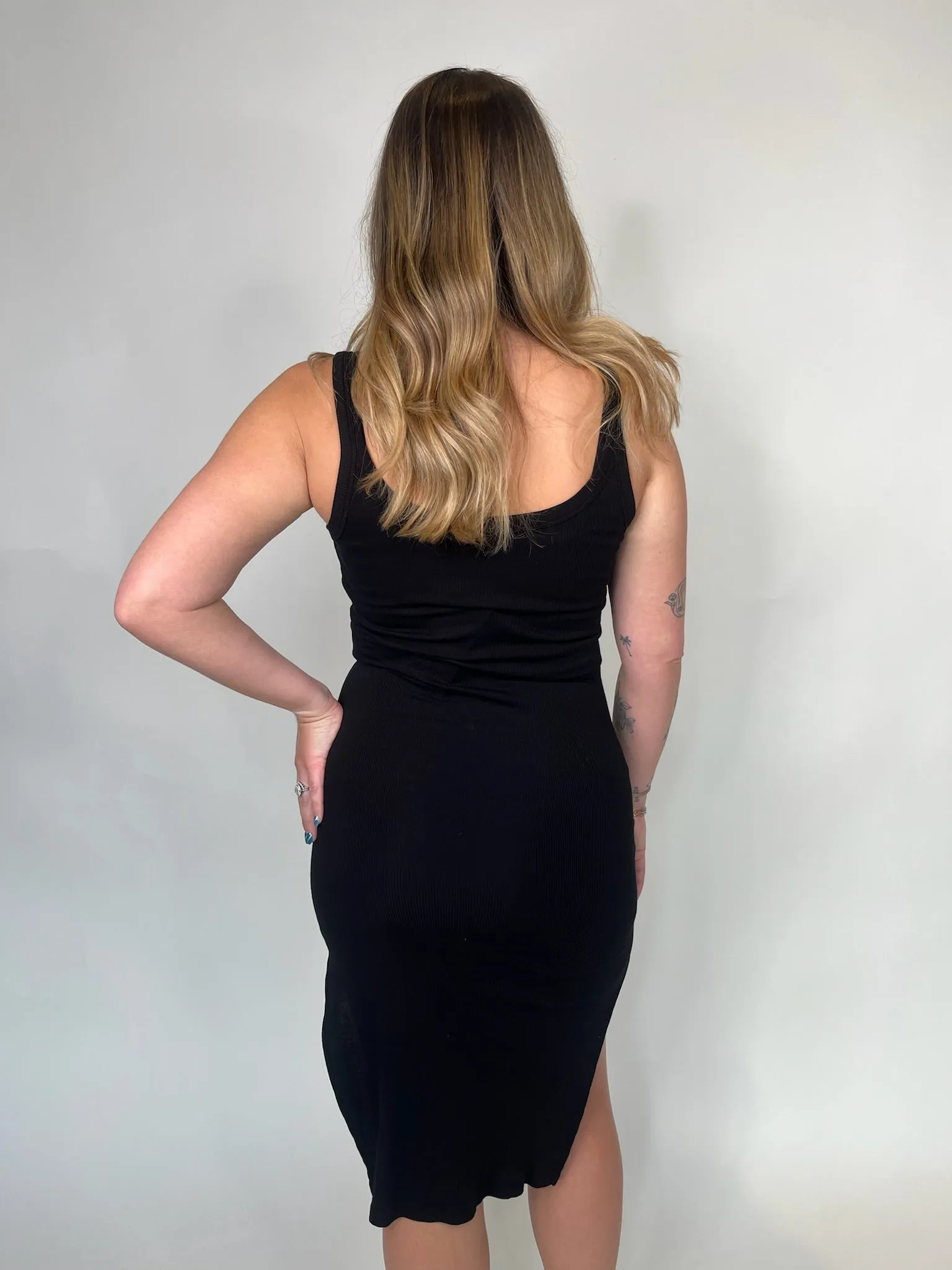 Bobi Midi Tank Dress With Slits
