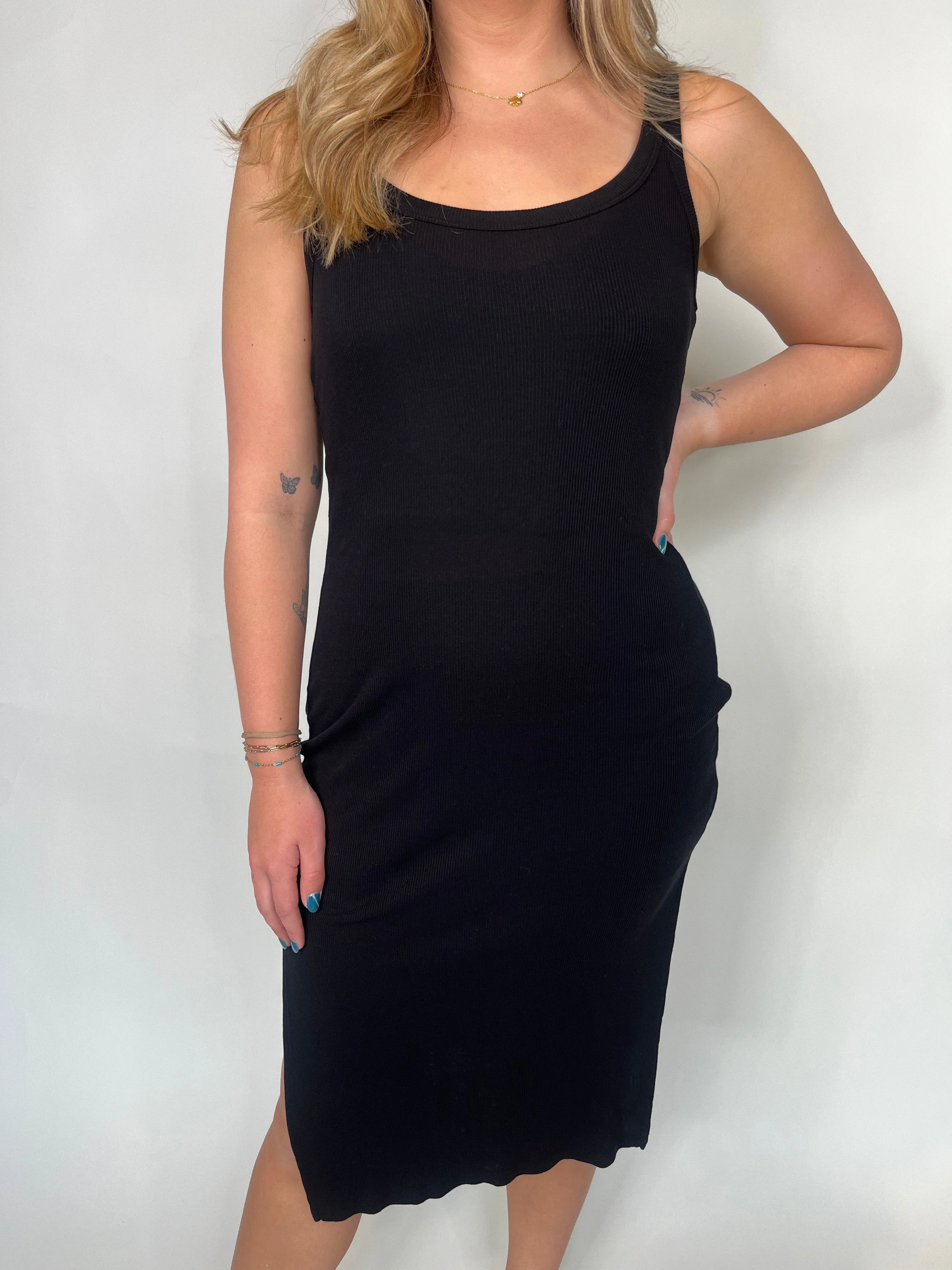 Bobi Midi Tank Dress With Slits