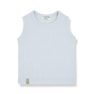 BOI knit sleeveless t-shirt - misty-blue