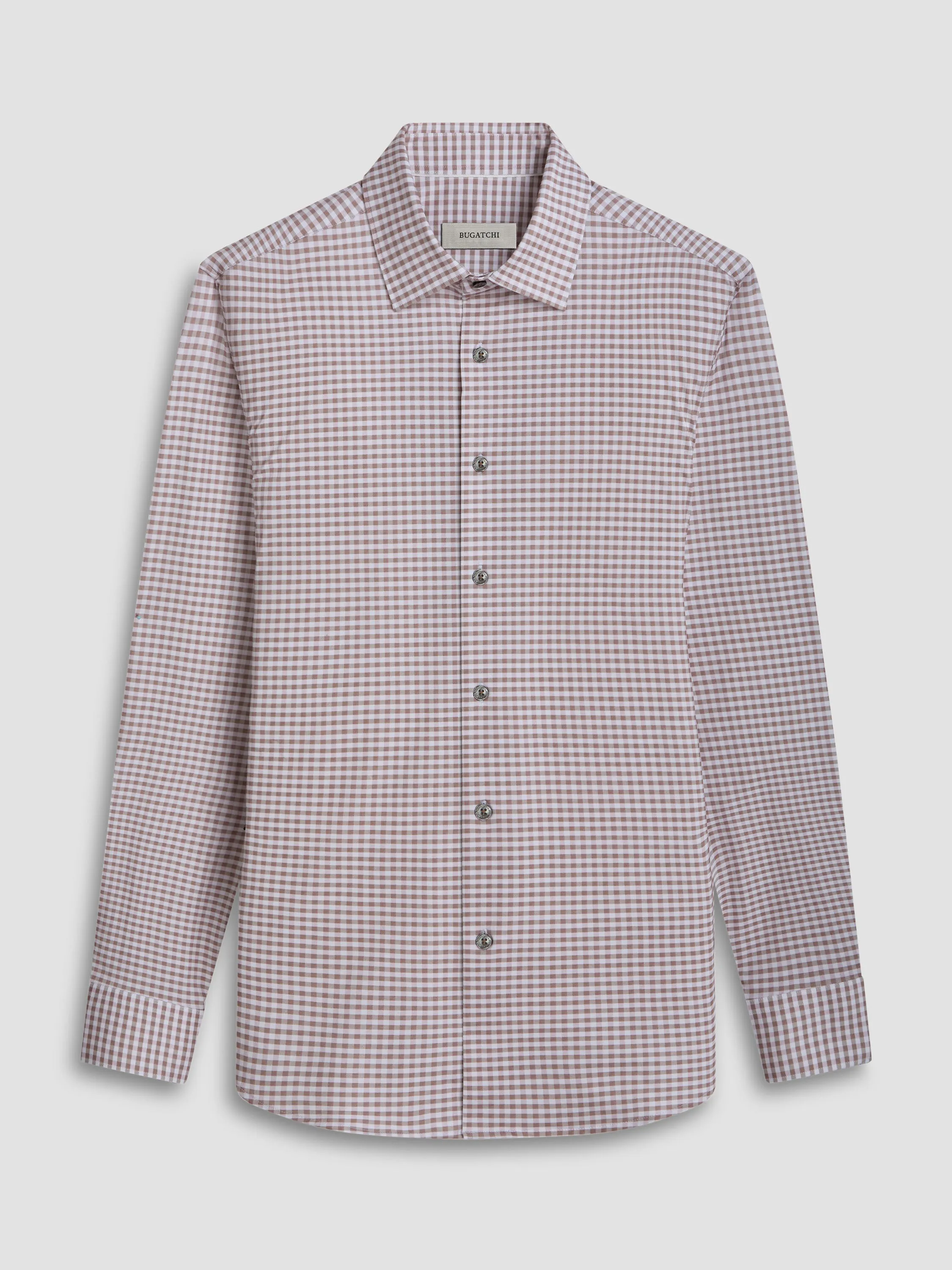 Bugatchi Ooohcotton James Long Sleeve Shirt - Caramel