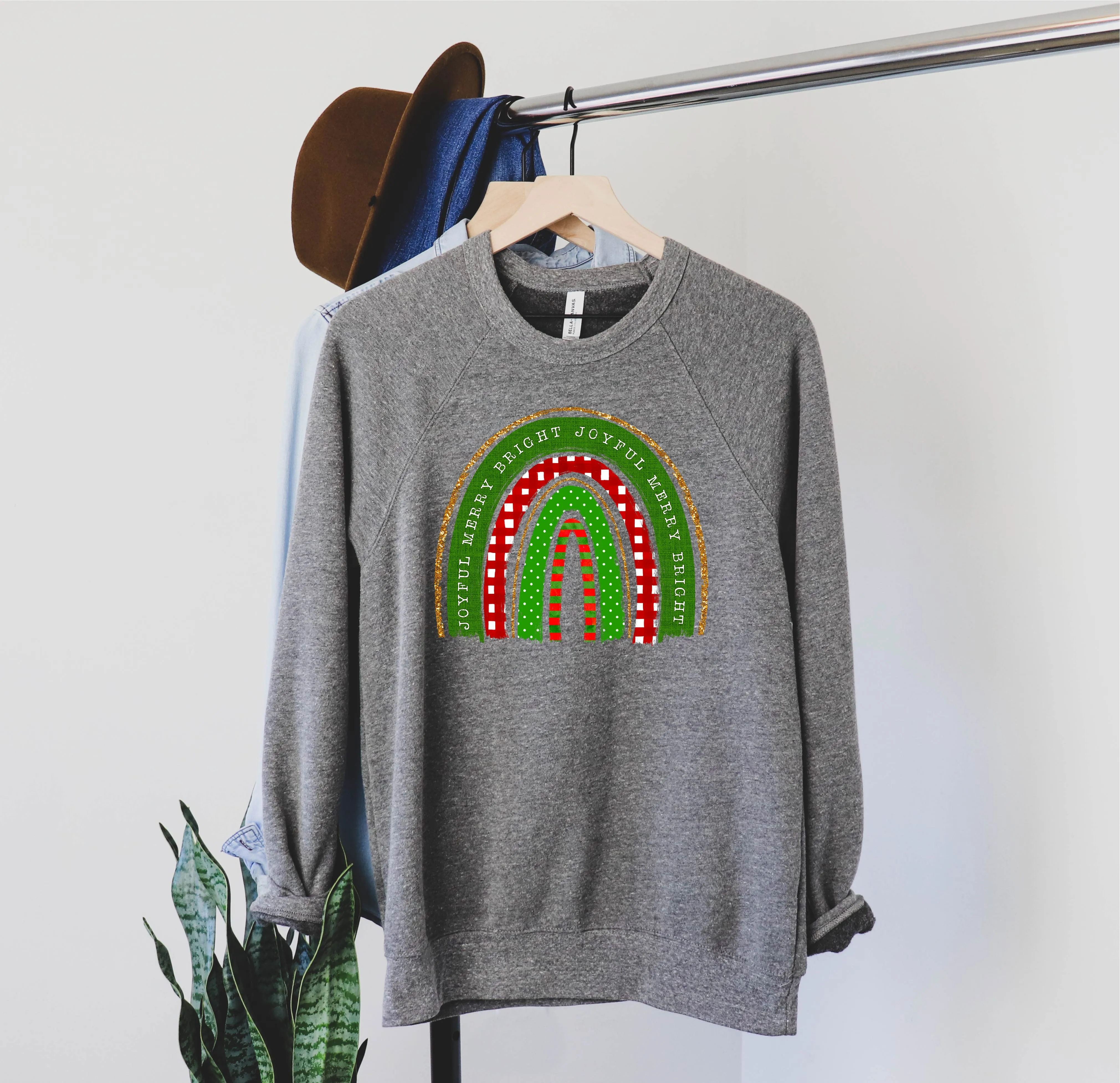 Christmas Rainbow Sweatshirt | Unisex Sweatshirt