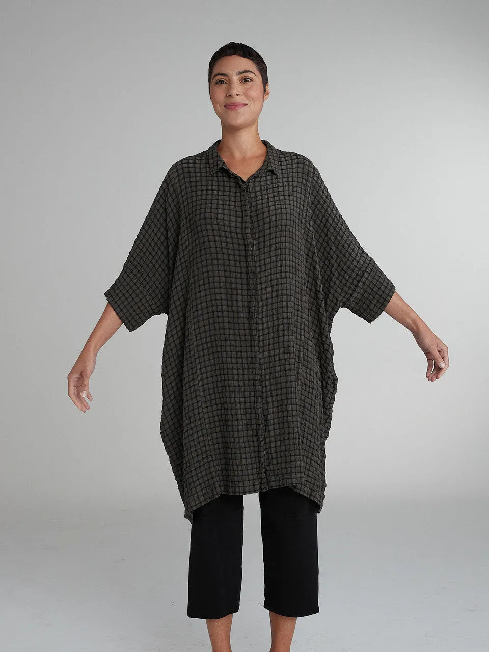 Clay Kimono Shirt Dress