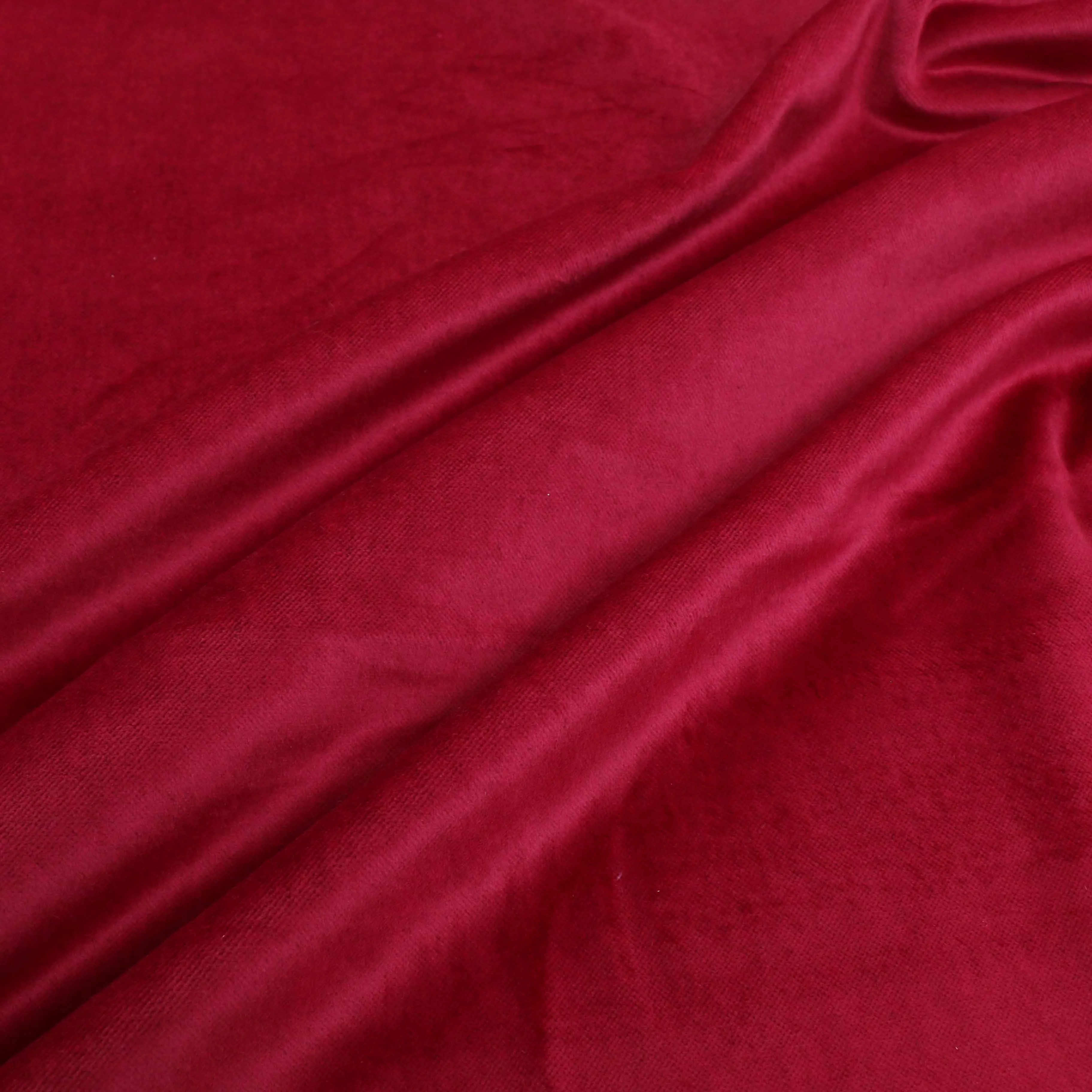 Cotton Velvet fabric - Pinky Red