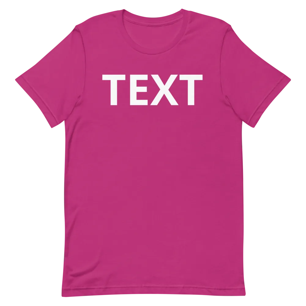 Custom Text Short-Sleeve Unisex T-Shirt
