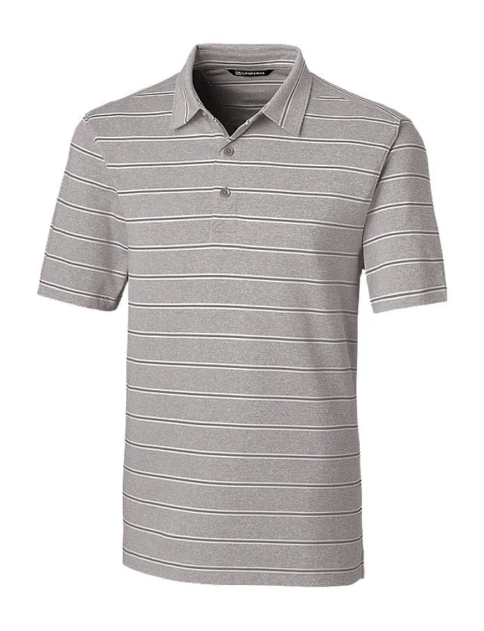 Cutter & Buck Men's Forge Heathered Stripe Stretch Polo